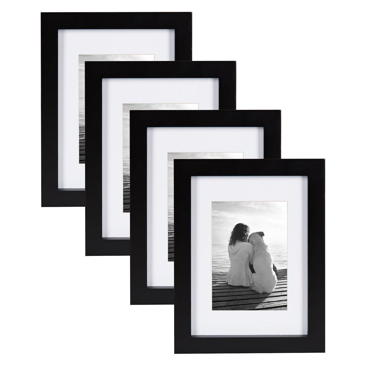 Kate and Laurel Gallery Frame 4-piece Set - Black, 11X14