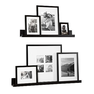 Kate and Laurel Gallery Wall Shelves & Frame 8-piece Set