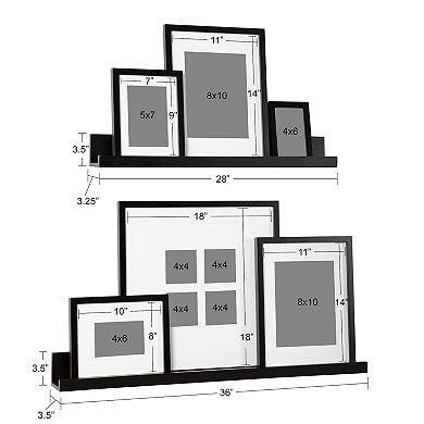 Kate and Laurel Gallery Wall Shelves & Frame 8-piece Set