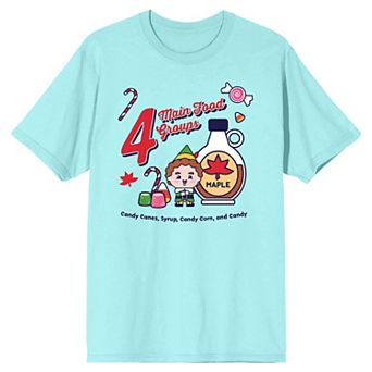 Men's Four Main Food Groups Elf Tee