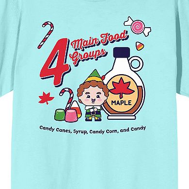 Men's Four Main Food Groups Elf Tee