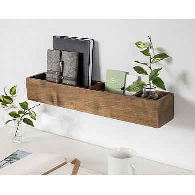 Kate and Laurel Hutton 3-Cubby Wall Shelf