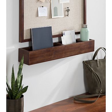 Kate and Laurel Hutton 3-Cubby Wall Shelf