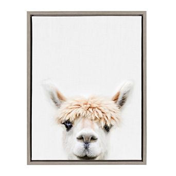 Kate and Laurel Sylvie Alpaca Bangs Framed Wall Art