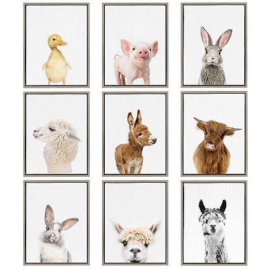 Kate and Laurel Sylvie Alpaca Bangs Framed Wall Art