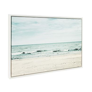 Kate and Laurel Sylvie Beach Framed Wall Art
