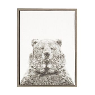 Kate and Laurel Sylvie Bear Framed Wall Art