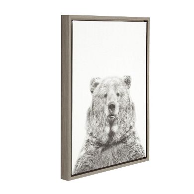 Kate and Laurel Sylvie Bear Framed Wall Art