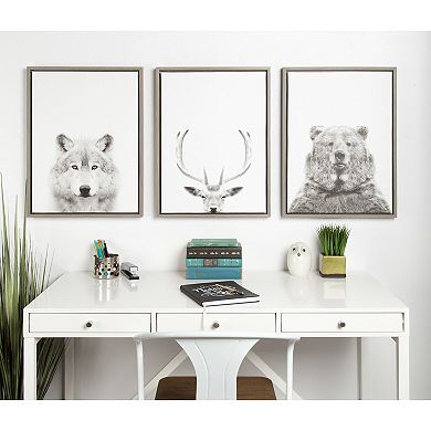 Kate and Laurel Sylvie Bear Framed Wall Art