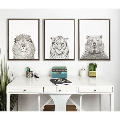 Kate and Laurel Sylvie Bear Framed Wall Art