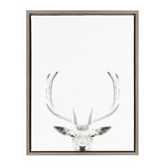 Kate and Laurel Sylvie Deer Portrait Framed Wall Art