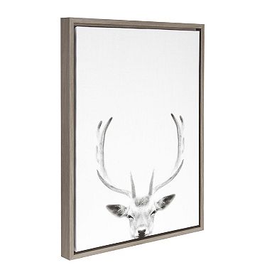 Kate and Laurel Sylvie Deer Portrait Framed Wall Art