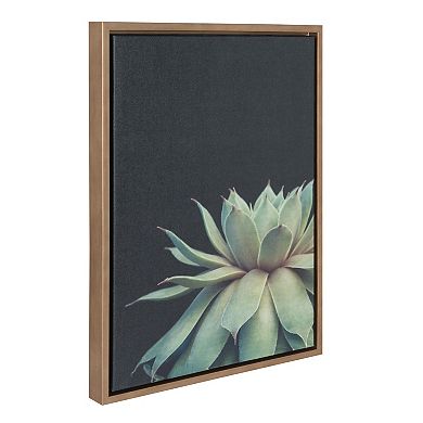 Kate and Laurel Sylvie Succulent Framed Canvas Wall Art