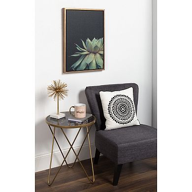 Kate and Laurel Sylvie Succulent Framed Canvas Wall Art
