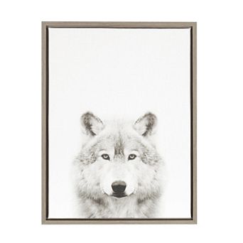 Kate and Laurel Sylvie Wolf Framed Wall Art