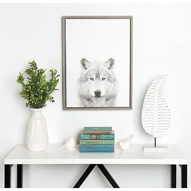 Kate and Laurel Sylvie Wolf Framed Wall Art