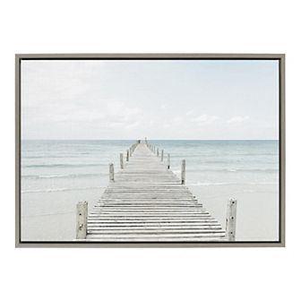 Kate and Laurel Sylvie Pier Beach Framed Wall Art