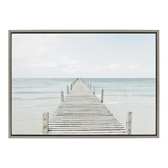 Kate and Laurel Sylvie Pier Beach Framed Wall Art