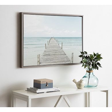 Kate and Laurel Sylvie Pier Beach Framed Wall Art