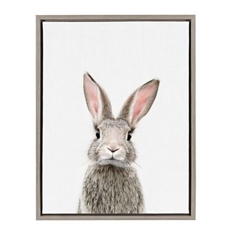 Kate and Laurel Sylvie Young Rabbit Framed Wall Art