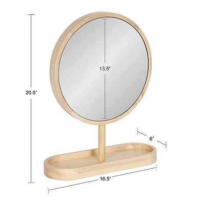 Kate and Laurel Travis Pedestal Mirror Table Decor