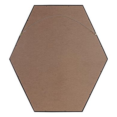 Kate and Laurel Travis Hexagon Framed Wall Mirror