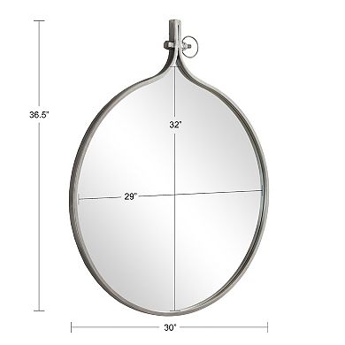 Kate and Laurel Yitro Round Framed Wall Mirror