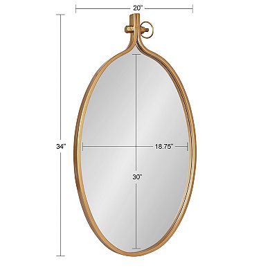 Kate and Laurel Yitro Oval Framed Wall Mirror