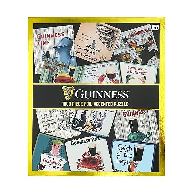 Front Porch Classics 1000-Piece Guinness Foil Accented Puzzle Coaster