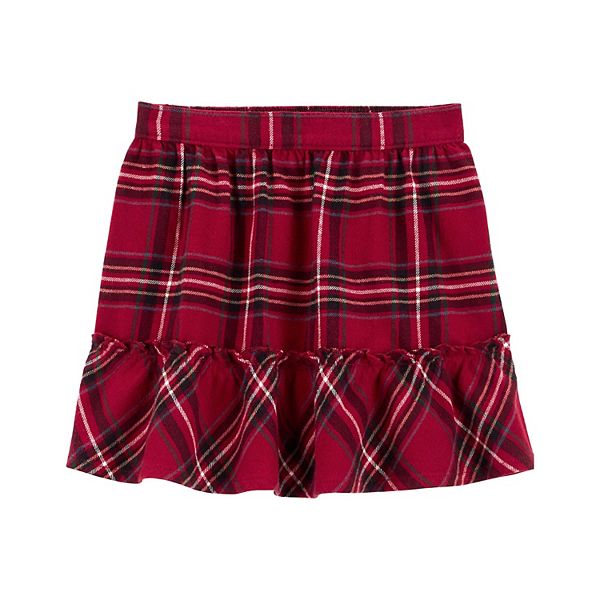 Toddler Girl Carter's Plaid Twill Flannel Skirt