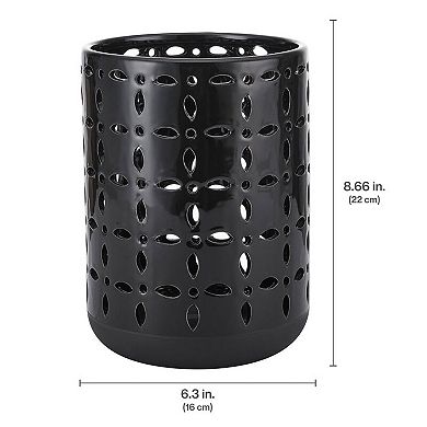 Elements Black Cutout Decorative Vase Table Decor