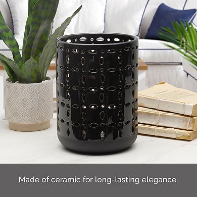 Elements Black Cutout Decorative Vase Table Decor