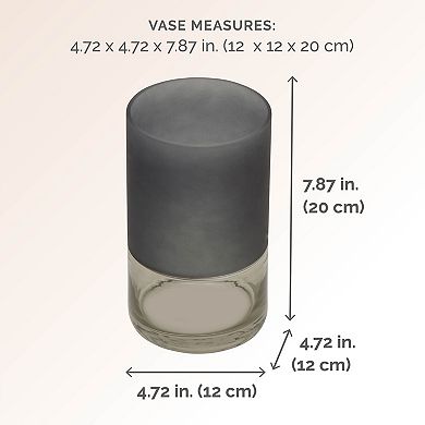 Elements Gray Cylinder Decorative Vase Table Decor