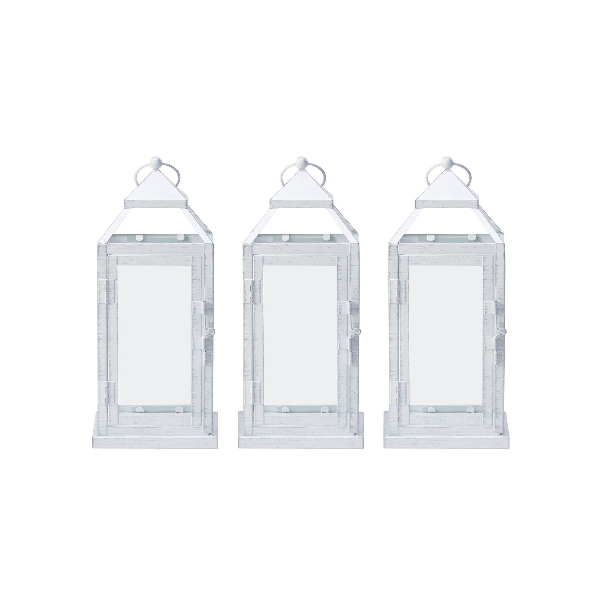 Elements Modern Lantern Table Decor 3-piece Set, White