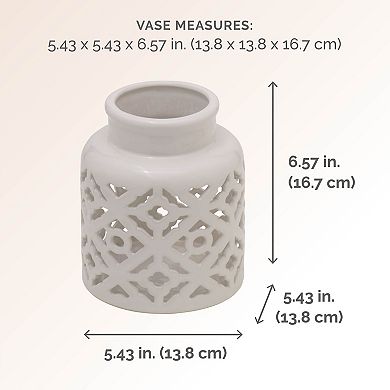 Elements Pierced Decorative Vase Table Decor