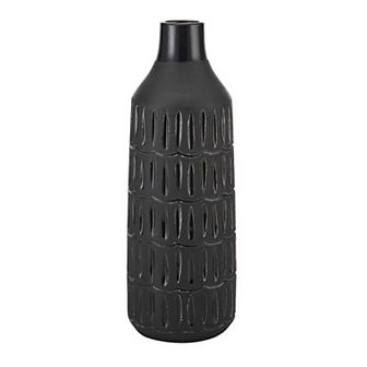 Elements Black Bottle Decorative Vase Table Decor