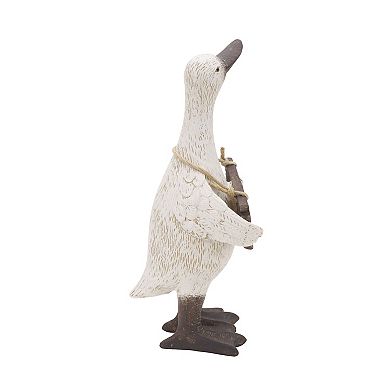 Elements Welcome Duck Figurine Table Decor