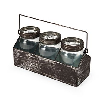 Elements Mason Jar Table Decor 3 pc Set