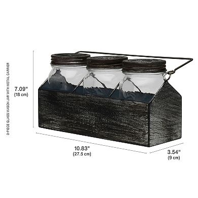 Elements Mason Jar Table Decor 3-piece Set