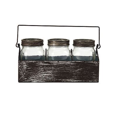 Elements Mason Jar Table Decor 3-piece Set