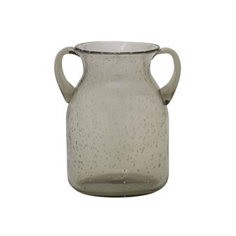 Elements Green Handled Decorative Vase Table Decor