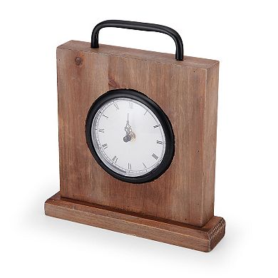 Elements Flat Clock Table Decor