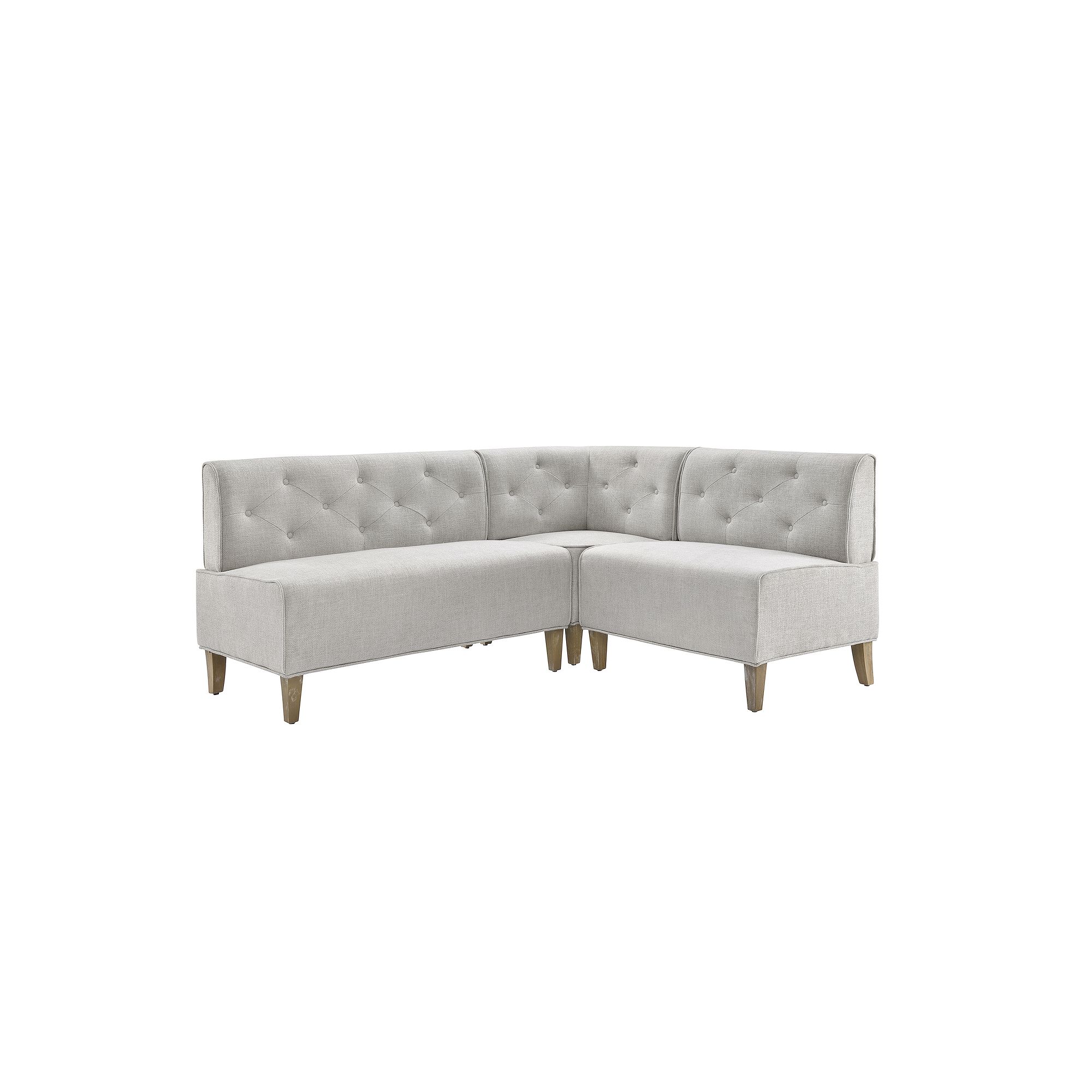 Linon Adler Nook Bench 3-piece Set, Gray