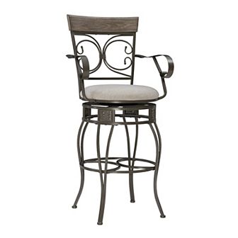 Linon Beeson Big & Tall Swivel Bar Stool
