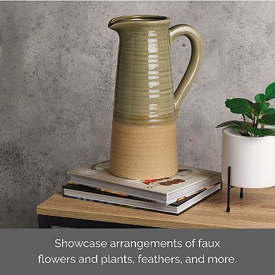Elements Sage Pitcher Decorative Vase Table Decor
