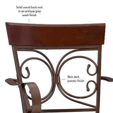 Linon Beeson Big & Tall Swivel Counter Stool