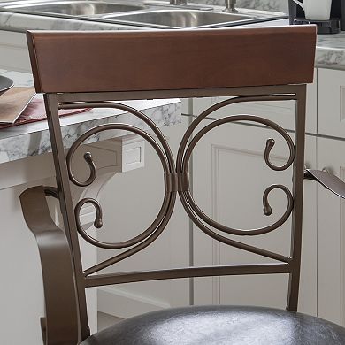 Linon Beeson Big & Tall Swivel Counter Stool