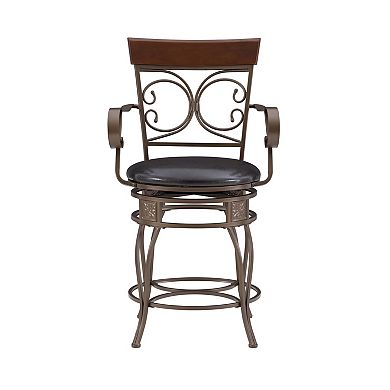 Linon Beeson Big & Tall Swivel Counter Stool