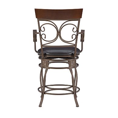 Linon Beeson Big & Tall Swivel Counter Stool