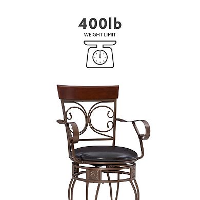 Linon Beeson Big & Tall Swivel Counter Stool